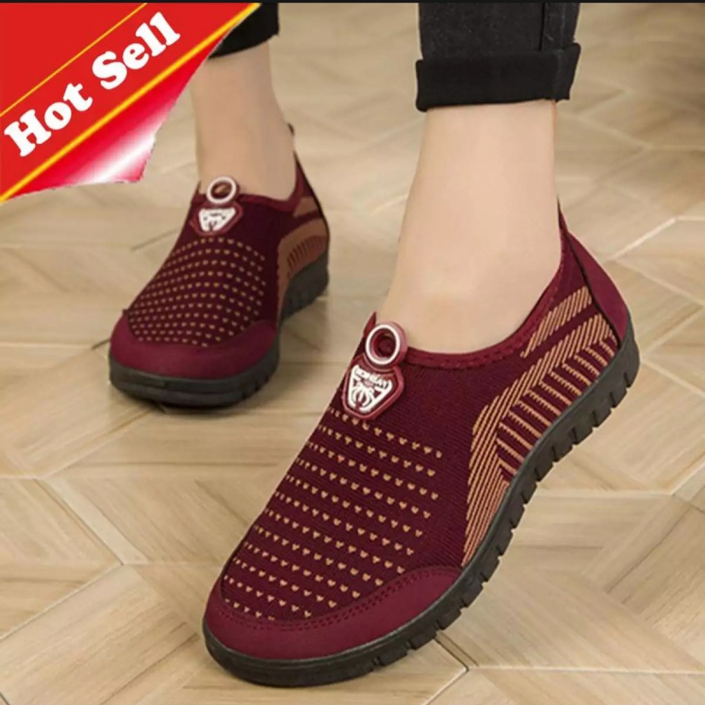 dedinbrado - sepatu wanita slip on fashion joging