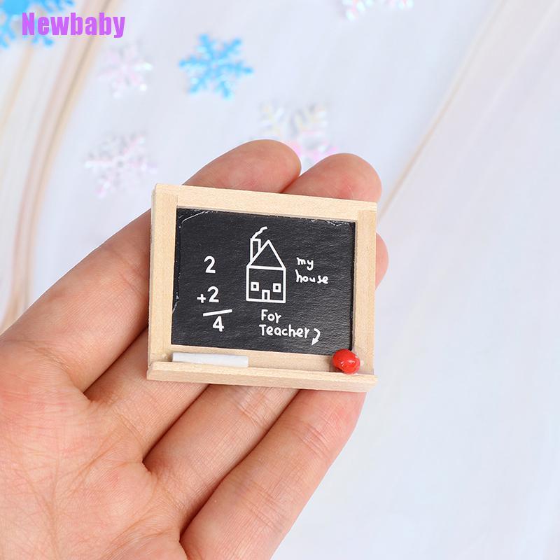 (Newbaby) 1pc Miniatur Papan Tulis Mini Skala 1: 12 Untuk Dekorasi Rumah Boneka DIY