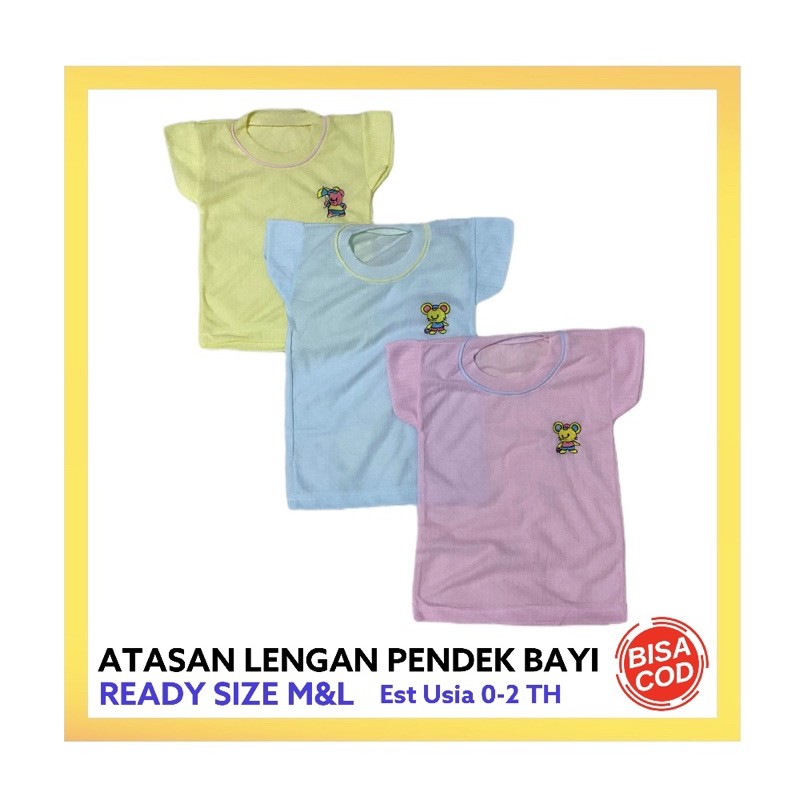 OBLONG BAYI / ATASAN BAYI LENGAN PENDEK / BAJU BAYI BARU LAHIR / KAOS BAYI LENGAN PENDEK