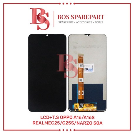 LCD TOUCHSCREEN OPPO A16 / A16S / REALME C25 / C25S / NARZO 50A BLACK