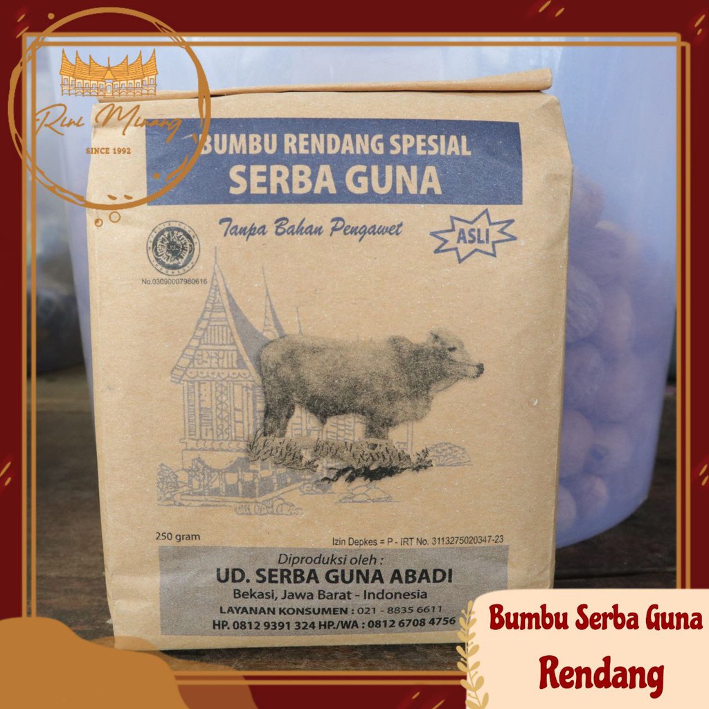 

Bumbu Masak Minang Asli Serba Guna / Bumbu Masak Serba Guna 250gr