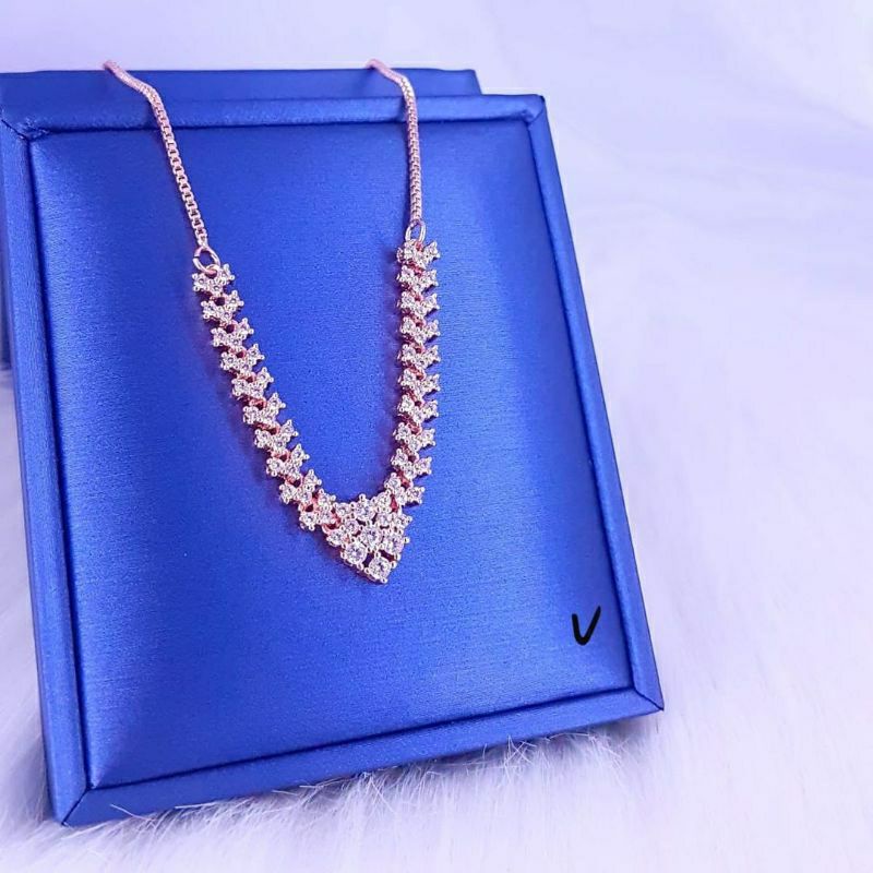 kalung replika berlian awet persis seperti asli super mewah dan elegan