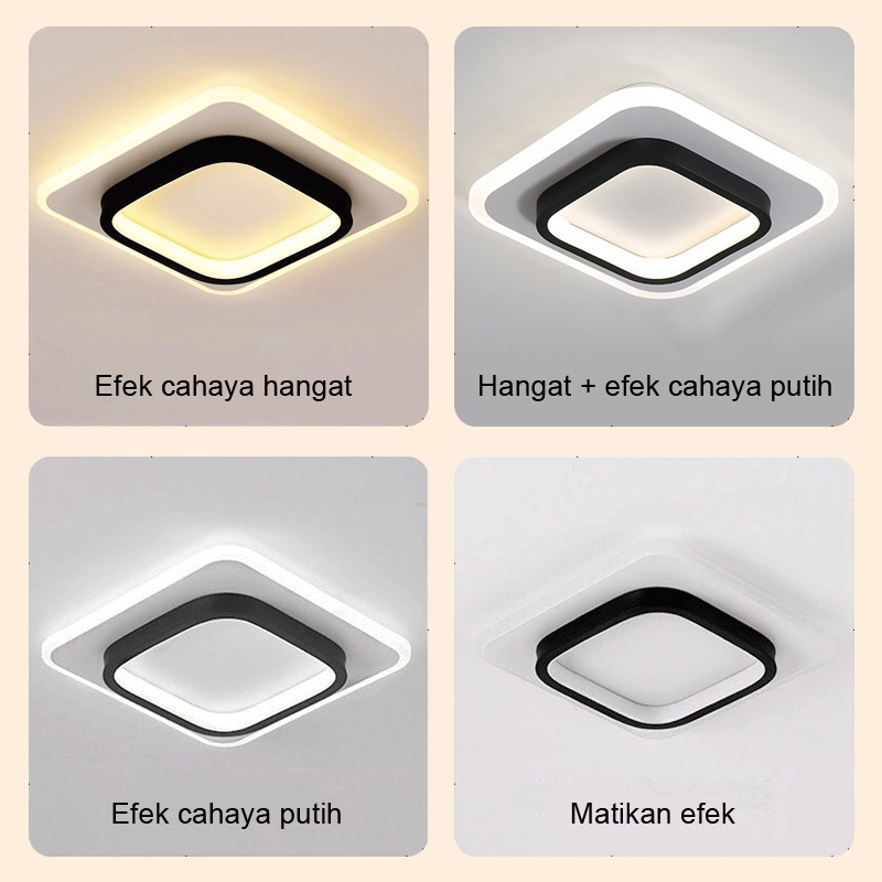 Lampu Plafon 3 Warna LED Ceiling Lamp Sederhana Modern Lorong Koridor Ruang Tamu Balkon Lampu Gantung