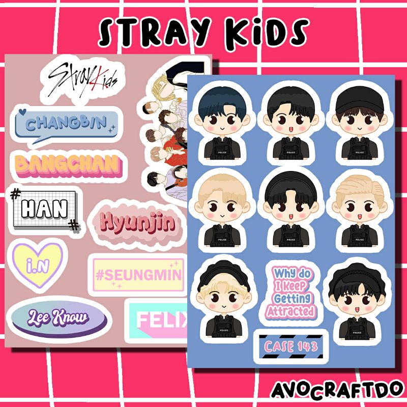 [ AVOCRAFTDO ] Sticker KPOP Stray Kids Case 143 / S-Class die cut