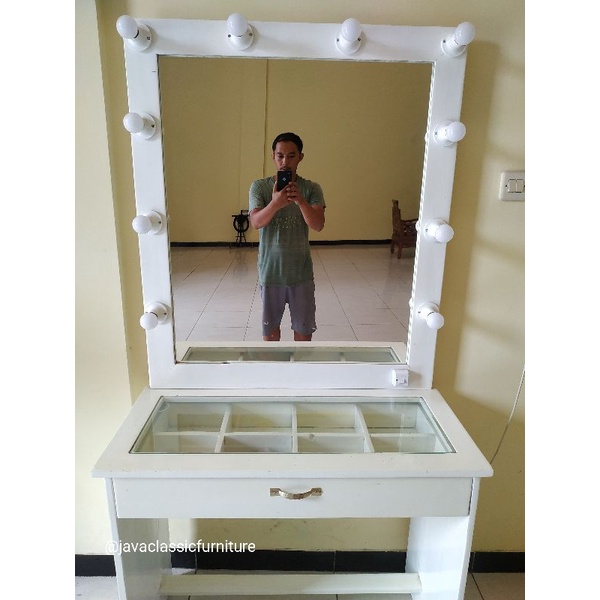 meja rias lampu cermin dinding tempel / tolet minimalis / meja rias gantung / meja rias minimalis murah / meja rias minimalis gantung-2