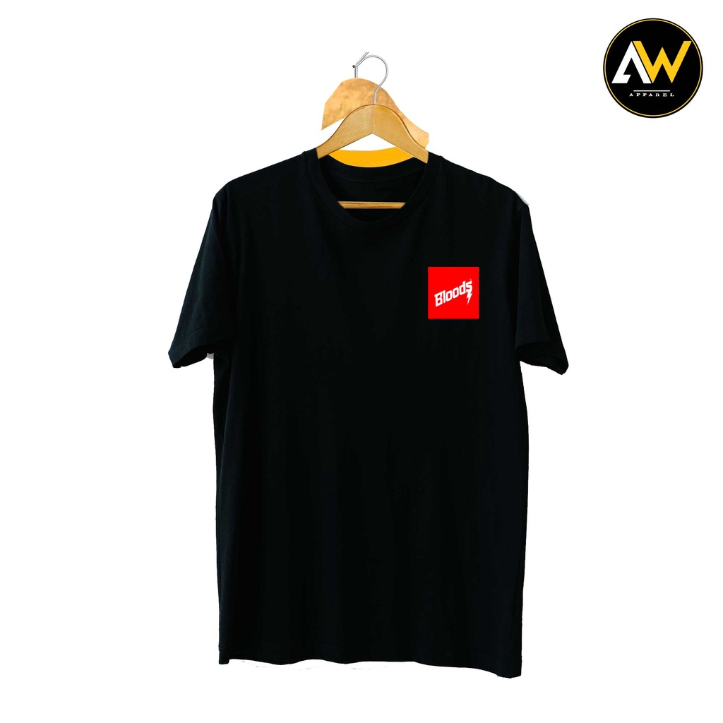T-shirt Kaos Distro AW_Apparel Original  Baju Bloods Combad 30S/24S Premium /Kaos Distro Murah /T-Sh