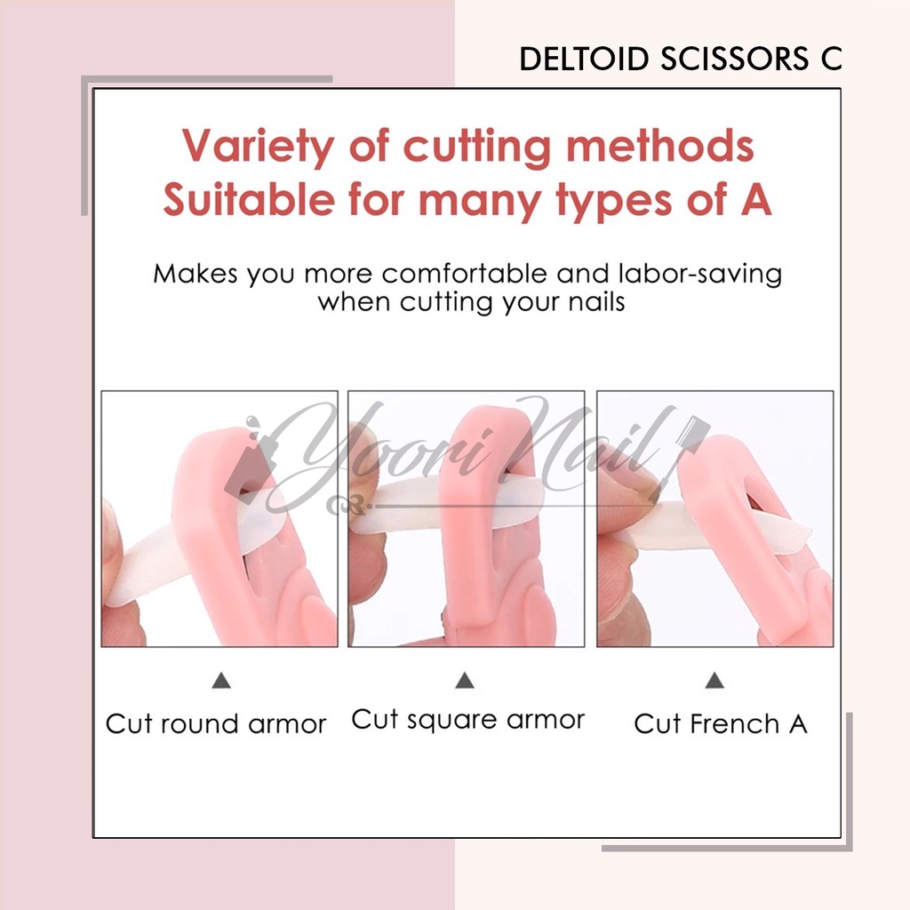 Deltoid scissors C false nail clipper gunting kuku palsu fake nail clipper