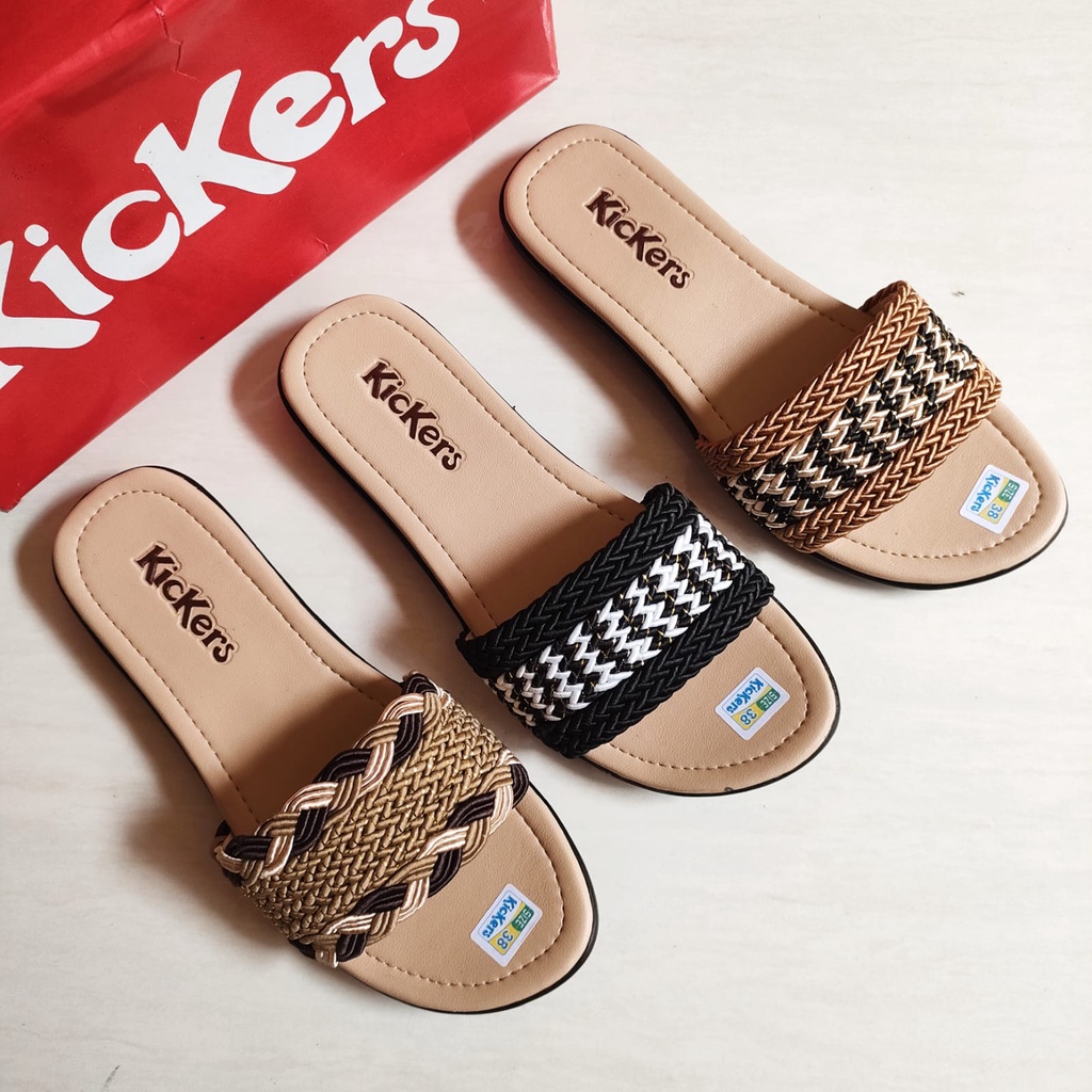 Sandal selop wanita rajut kekinian Sandal selop wanita terbaru 2022