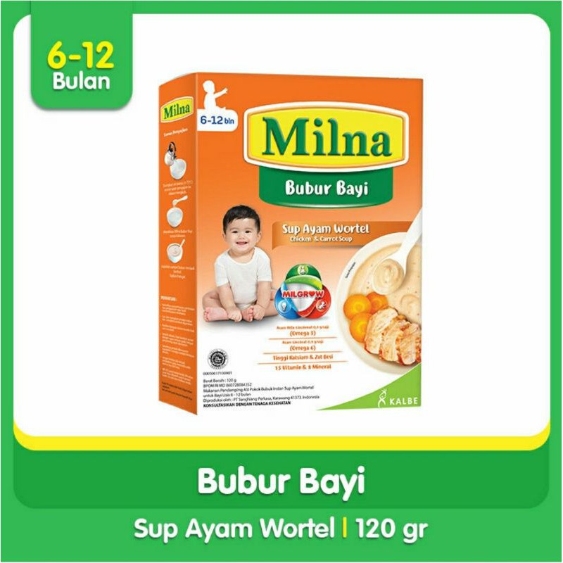 Milna Bubur Bayi 6-12M 120gr/ Bubur bayi - 120gr