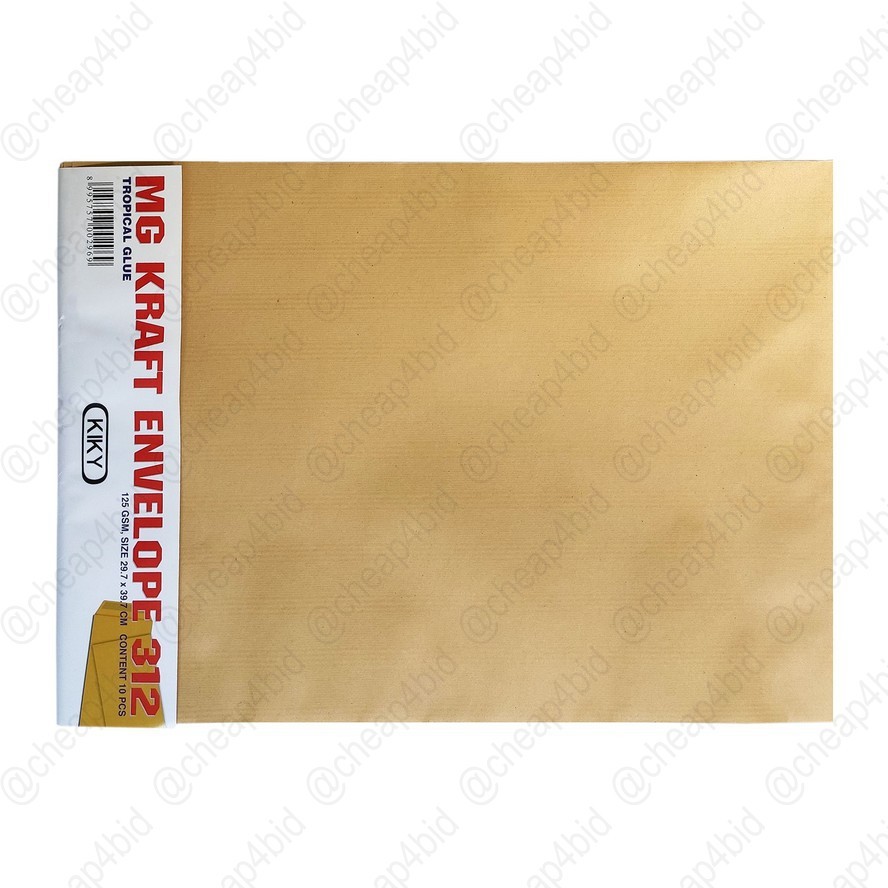 

AMPLOP COKLAT LEM KIKY MG KRAFT 125GSM TYPE 312 - 29,7 cm X 39,7 cm