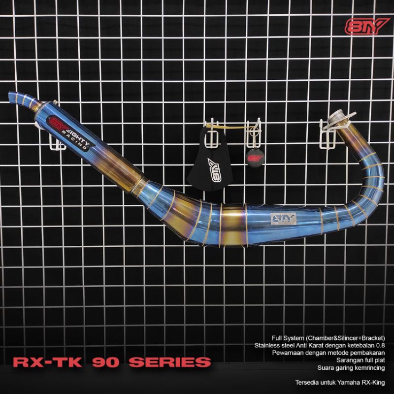 Knalpot RX King Telo Cobra Blue Mon stainless steel Eighty 8TY