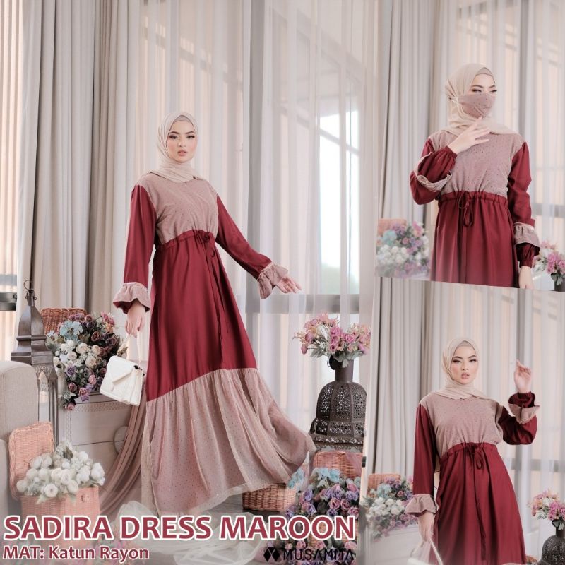 Daster arab SADIRA DRESS by MUSAMMA Dress Rayon Super