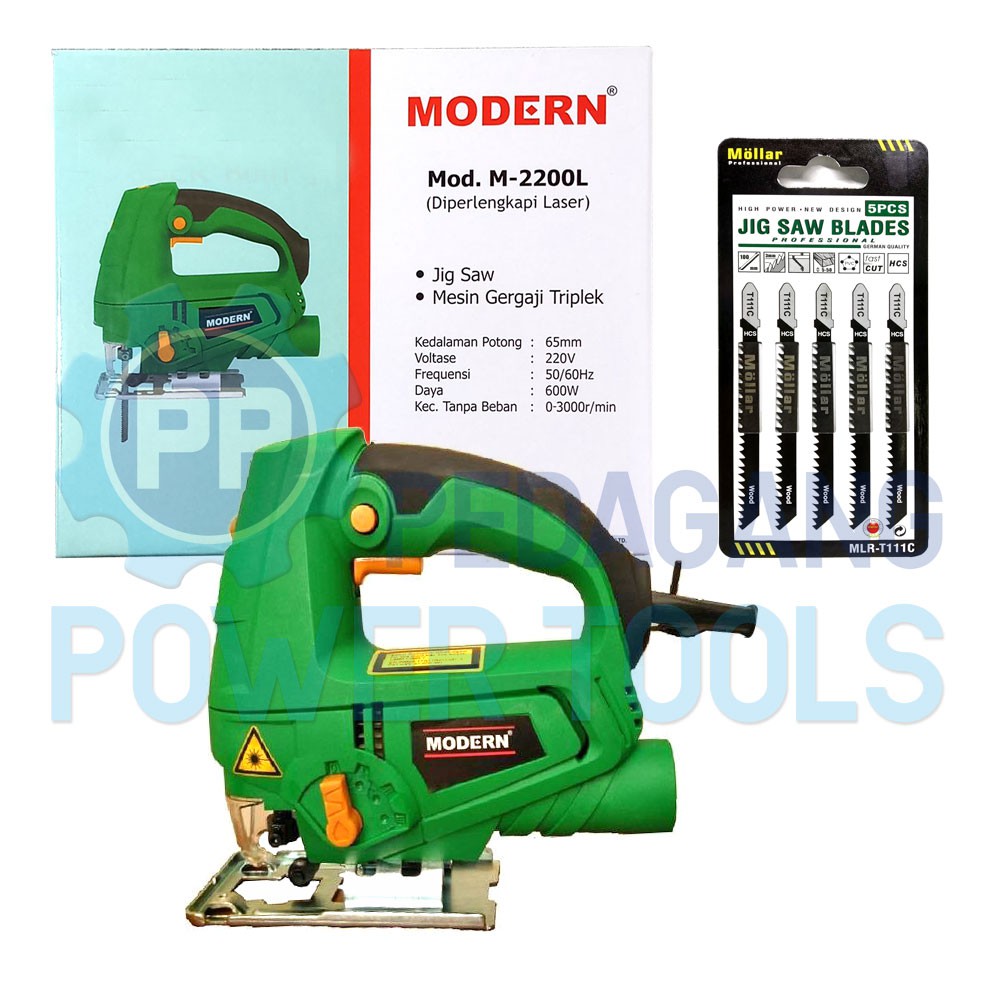 MODERN M-2200L MESIN GERGAJI LASER & T111C MATA JIGSAW KAYU
