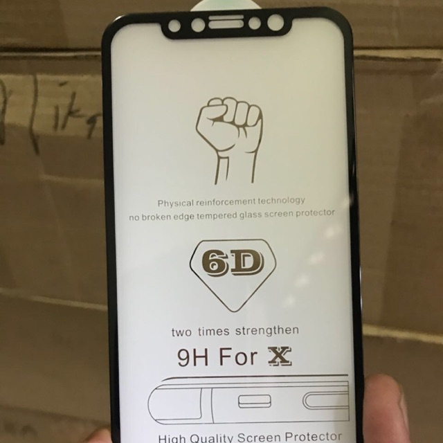 TEMPERED GLASS 6D FULL COVER IPHONE X