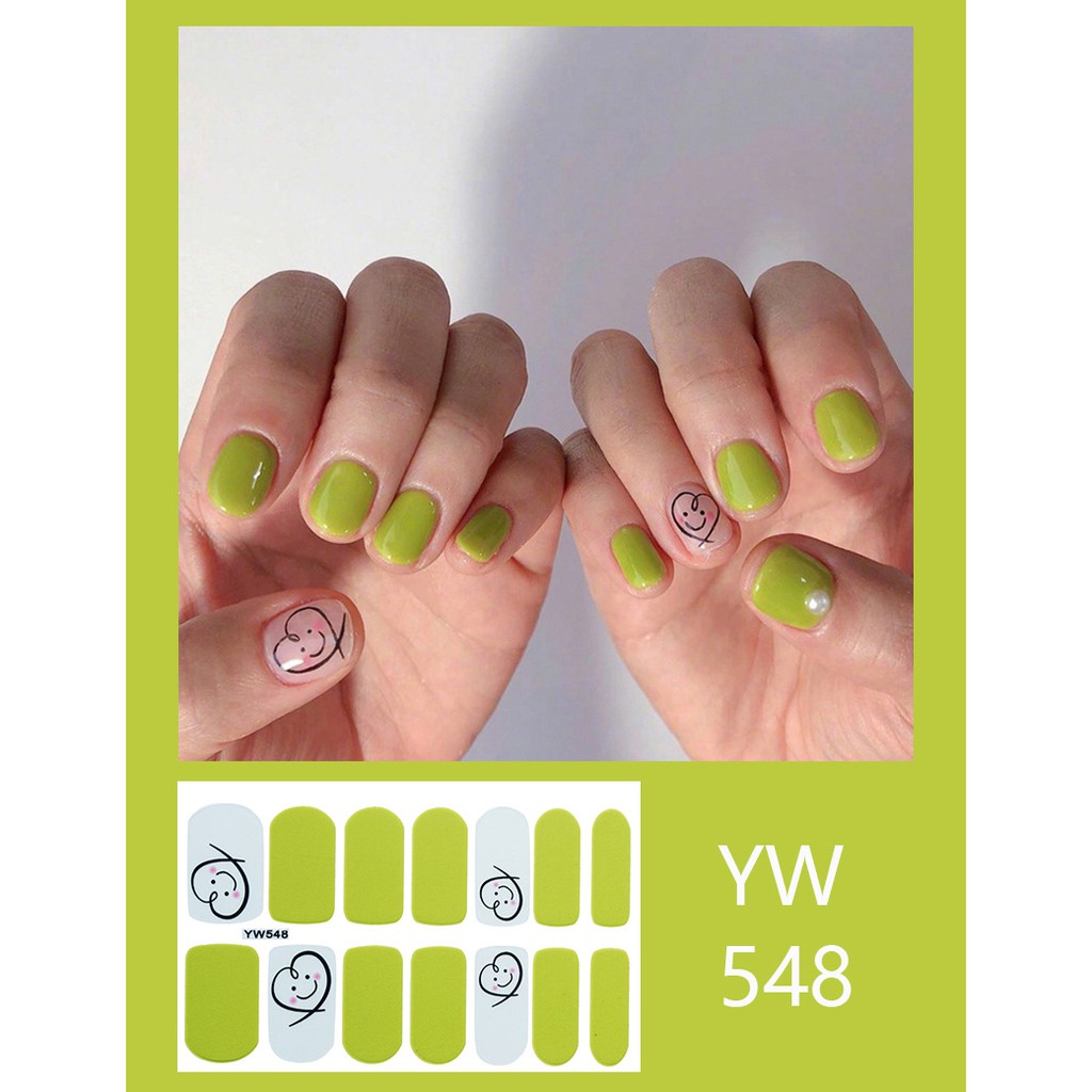 Stiker kuku Nail art Waterproof sticker Part 4 stiker (14 pcs) sticker Kuku nail art