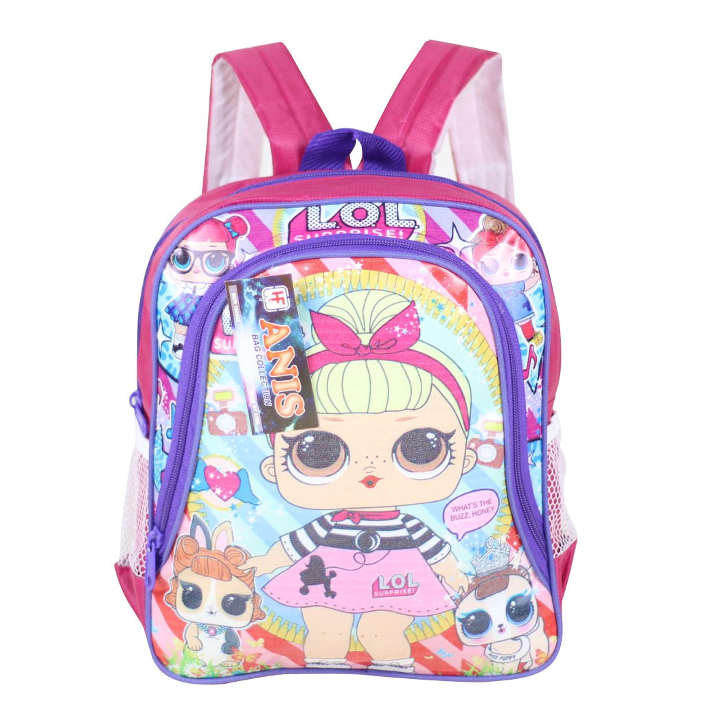 Tas Gendong Perempua Ransel Anak Fashion Kids Tas Bagus Karakter LOL Tas Pink Lucu Cantik