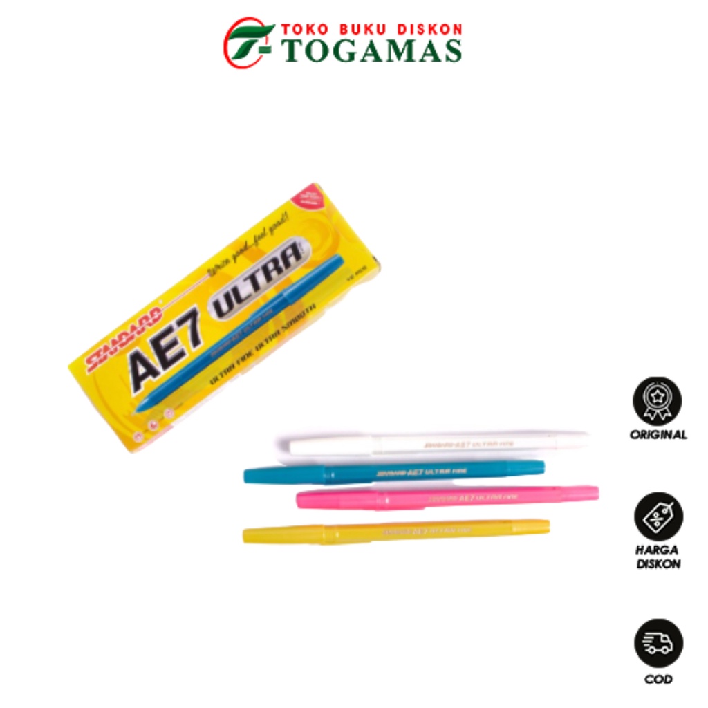 

READY STOCK !! BALLPEN AE7 ULTRA FINE HITAM STANDARD