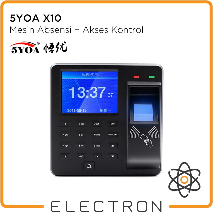 5YOA X10 Mesin Absensi Akses Kontrol Access Control Fingerprint RFID 125kHz