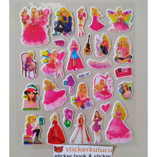 

Stiker anak timbul BARBIE 13x15cm