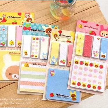 

SET STICKY NOTES 2-UKURAN MOTIF RILAKKUMA (ISI 120 LEMBAR)