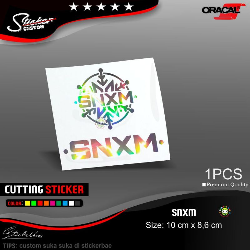 stiker snxm cutting sticker logo 1pcs