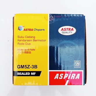 Aki GM5Z-3B SEALED MF Aspira Original AKI ACCU Kering Motor Mega Pro,Legenda,Mio, AstreaJupiter Vega,Smash Murah