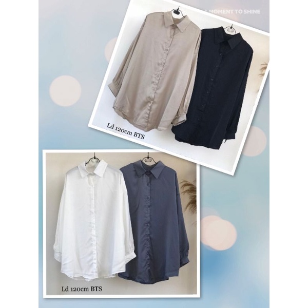 KEMEJA WANITA KATUN POLOS BTS