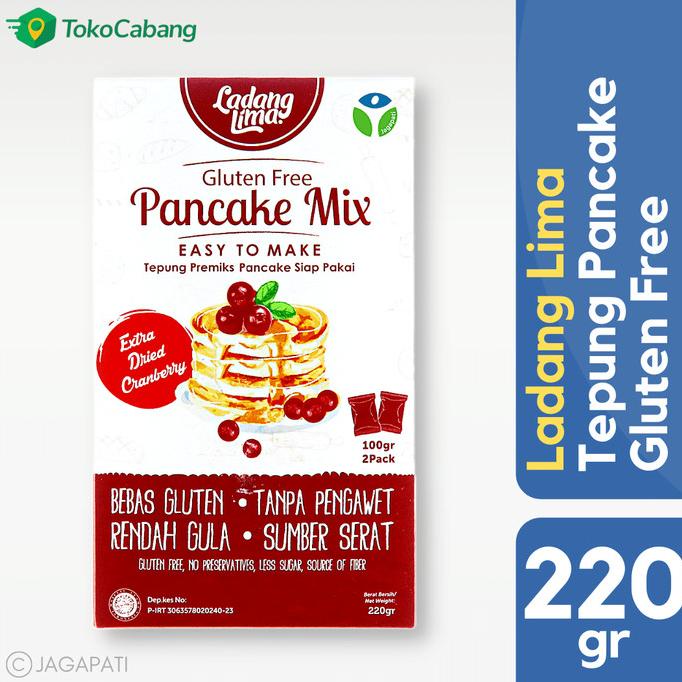 

Ladang Lima - Tepung Pancake Mix 220gr - Bebas Gluten - Jagapati