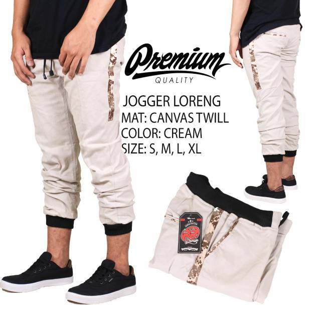 Celana joger lis army pria