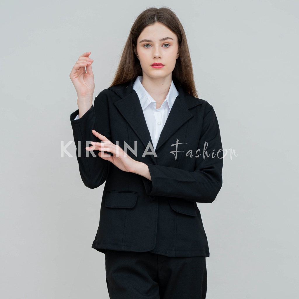 Blezer Kerja Wanita Blezer Wanita Formal Blazer Kantor Wanita Premium Atasan Jas Cewek Kantor | Kireina Fashion