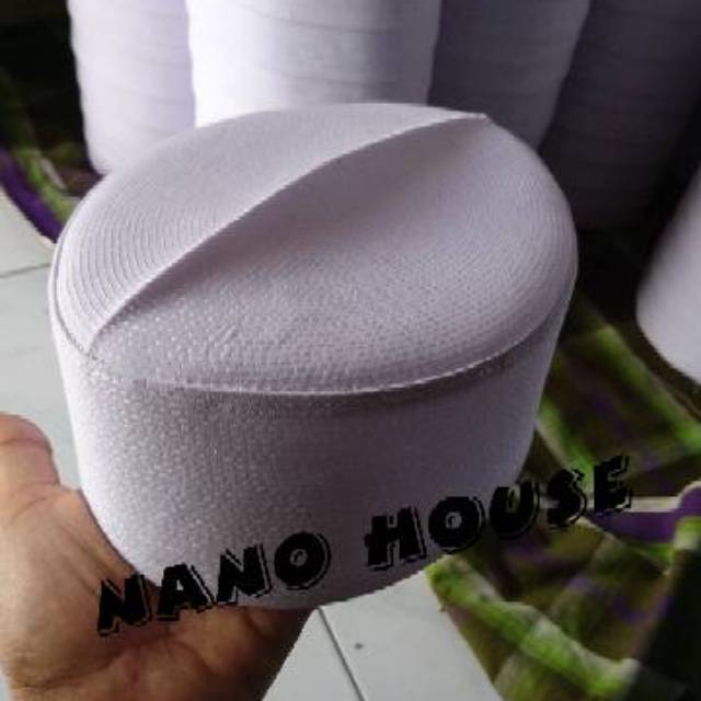 Peci Putih / Songkok Putih Kalbut / Peci Kalbut / kopiah batok / peci batok / peci habib Al Asas