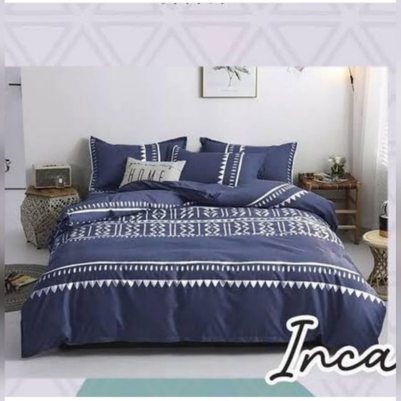 sprei katun motif abstrak