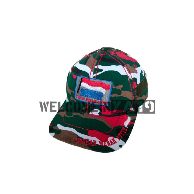 Topi Loreng Laskar Merah Putih Logo / Topi Laskar Merah Putih