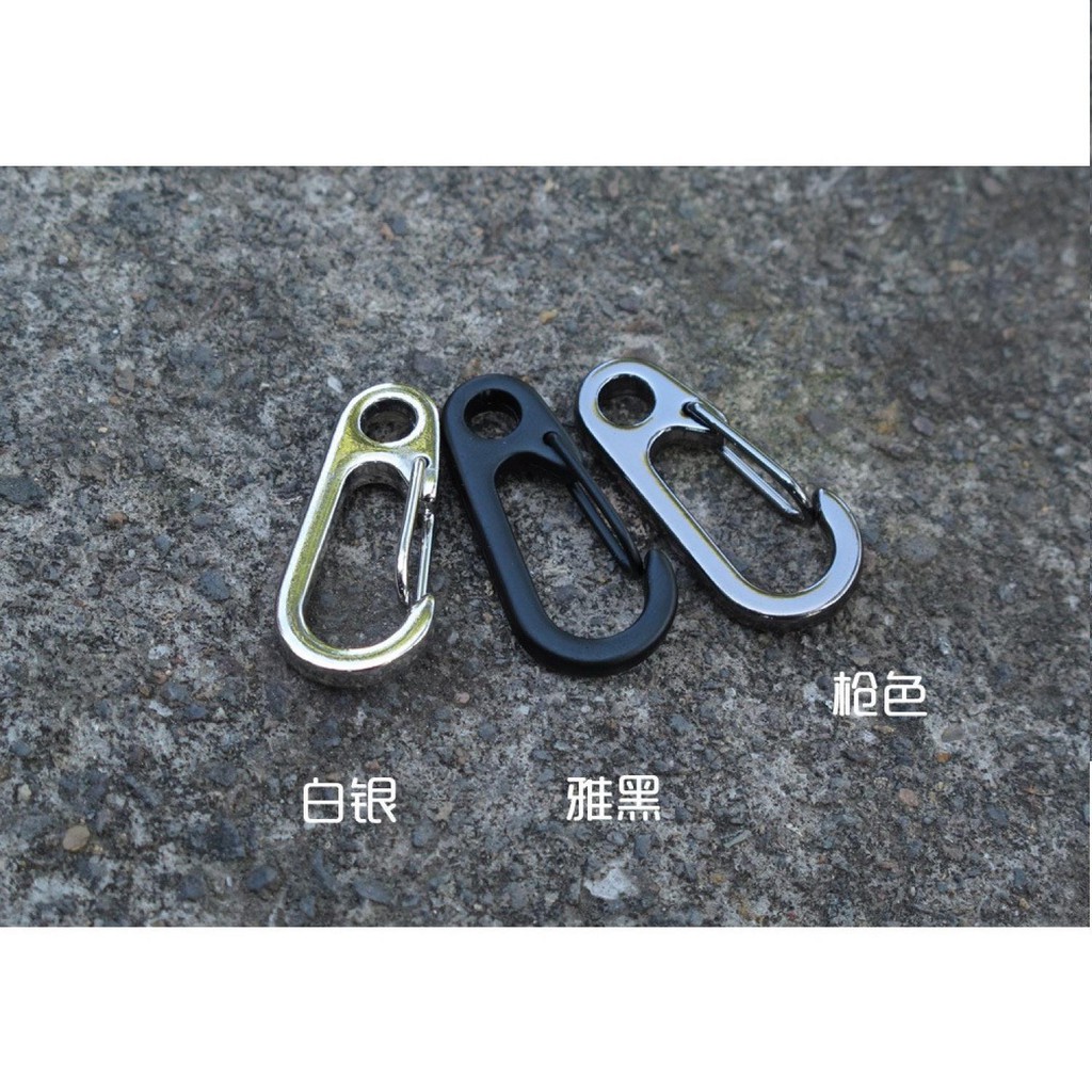 Mini D-type Buckle Hanging Carabiner Keychain EDC Alat Bantu Tali B36