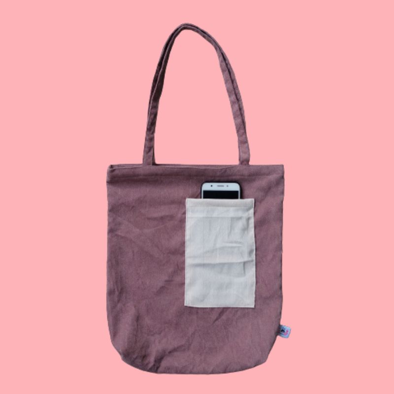 Totebag Corduroy Pocket Tas Kuliah Ukuran 35×40 cm