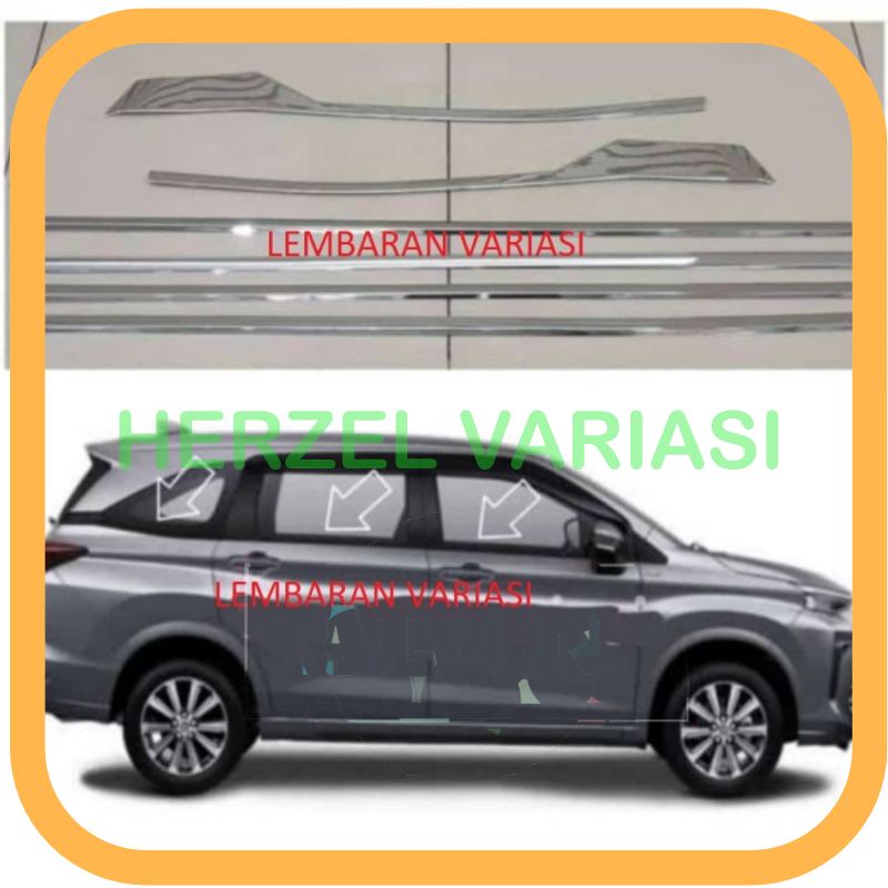 Terlaris Lis kaca samping Avanza Xenia Veloz 2022 chrome Elegan