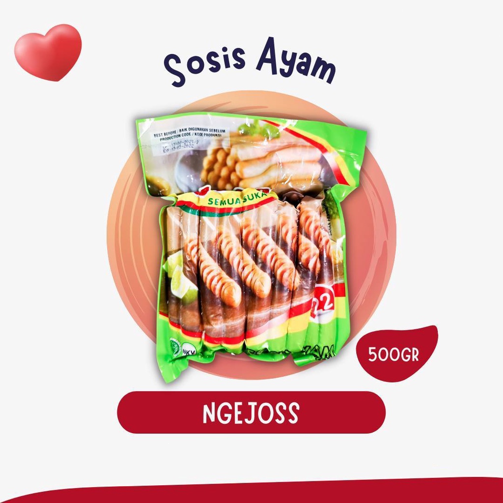 

ADDRIELLA Ngejoss Sosis Ayam 500gr | Ngejoss/Frozenfood/Frozenfood Murah