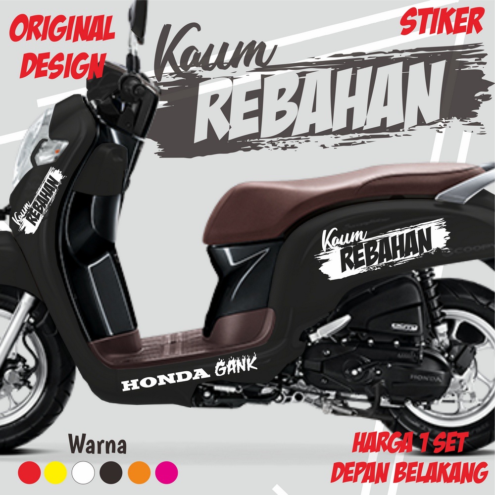 Skotlet Motor Scoopy Warna Coklat Modifku