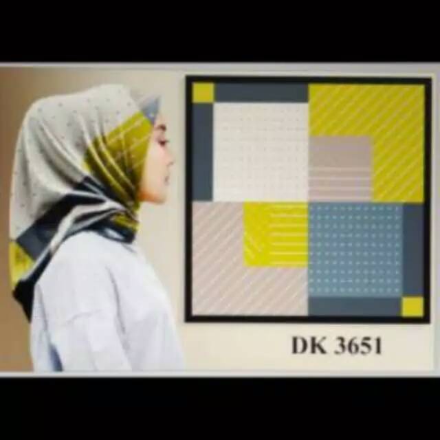 HIJAB SEGI EMPAT VOAL PREMIUM KAYLA BY FATWAN DEENAY MOTIF UMIKA CHINK KOTAK