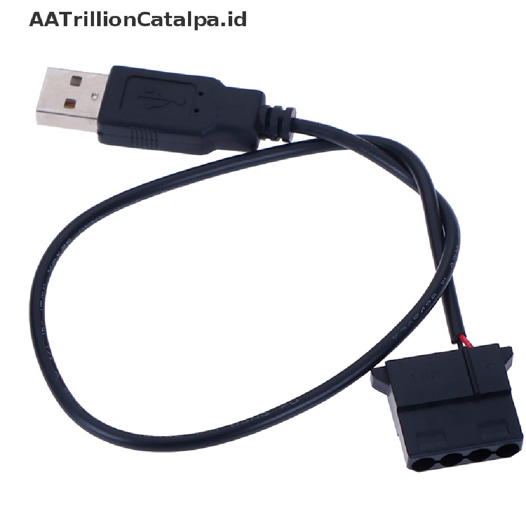 (AATrillionCatalpa) Kabel Konektor Molex USB Ke 4 Pin Untuk Kipas Pendingin Komputer PC