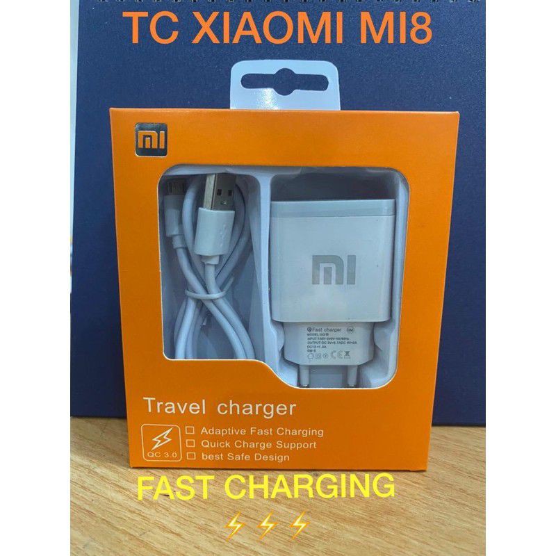 travel charger Xiaomi MI6T quick 3A micro &amp; tipe C original 100%