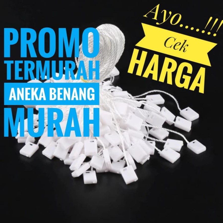 

ghg [BAYAR DI TEMPAT] Tali HangTag @1pcs - Tali Gantungan Label Baju Laundry tali label merk produk