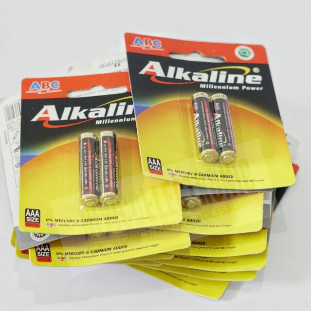 Baterai ABC alkaline AAA A3 isi 2