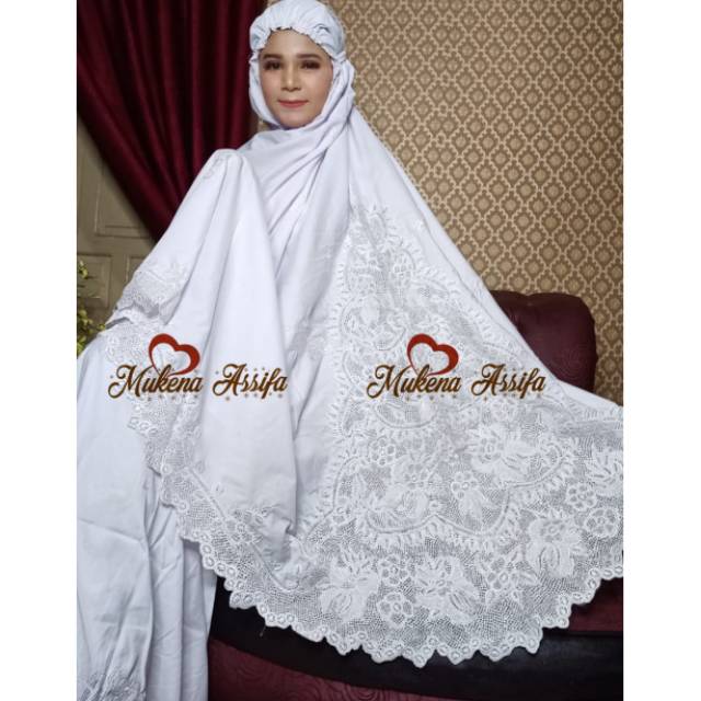 Mukena bordir bukittinggi putih