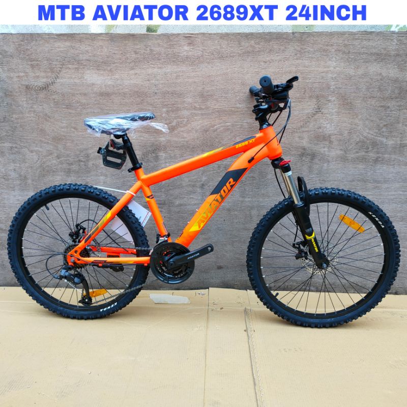 Sepeda Gunung MTB Aviator 2689XT New 24Inch Hi-ten stell