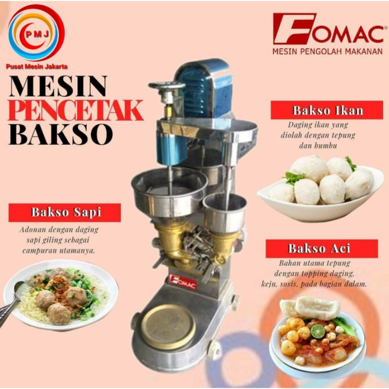 MBM-C290 MEAT BALL MAKER MESIN CETAK BAKSO ISI OTOMATIS FOMAC