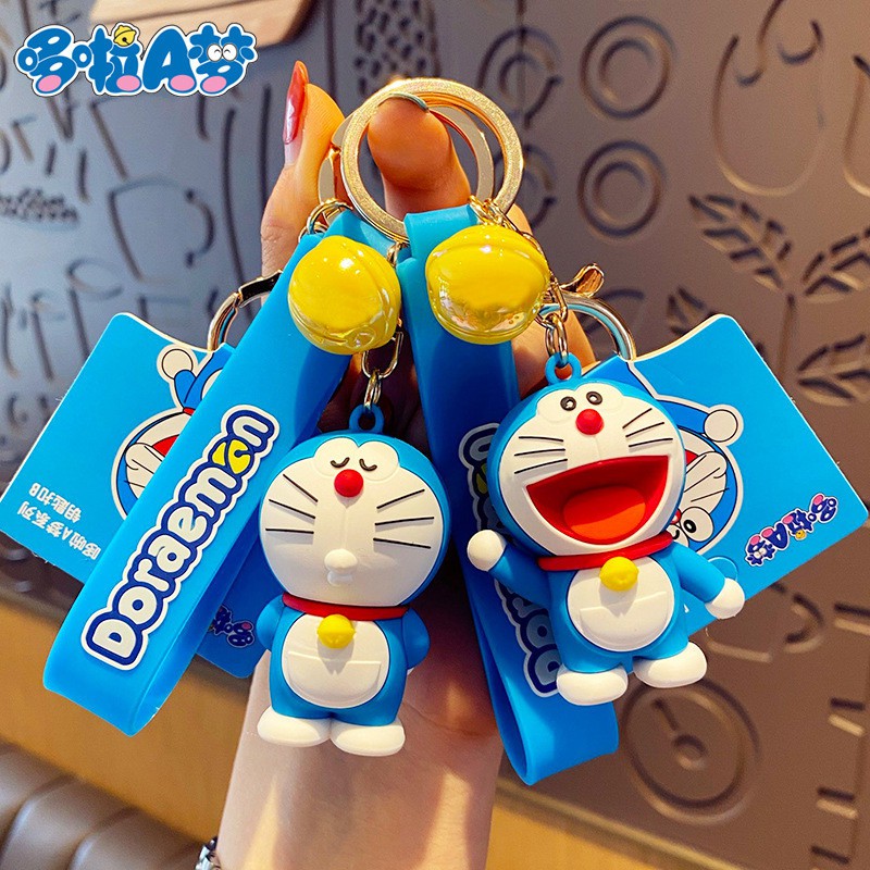 &lt; Available &gt; Gantungan Kunci Boneka Doraemon Bahan Pvc