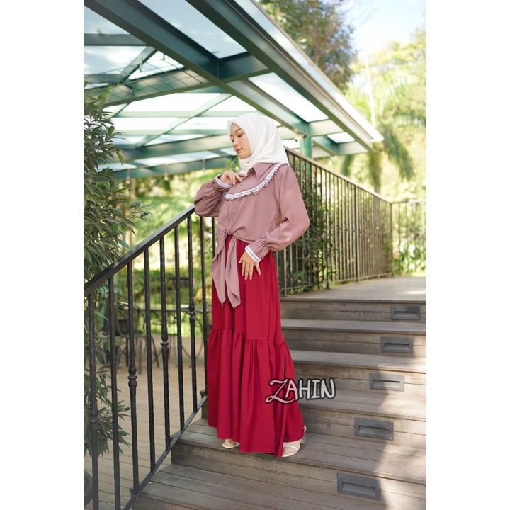 GAMIS raisa zahin ori dress set outherTERBARU itycrepe modis modern hits casual ootd muslimah fashion style