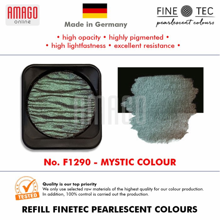 FINETEC - Pearlescent Watercolour - F1290 Mystic Colour - Round 30mm