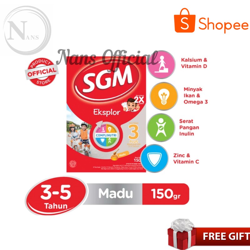 

New SGM Eksplor 3+ Madu 150 Gr